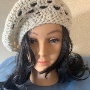 Handmade Crochet Cream Beret